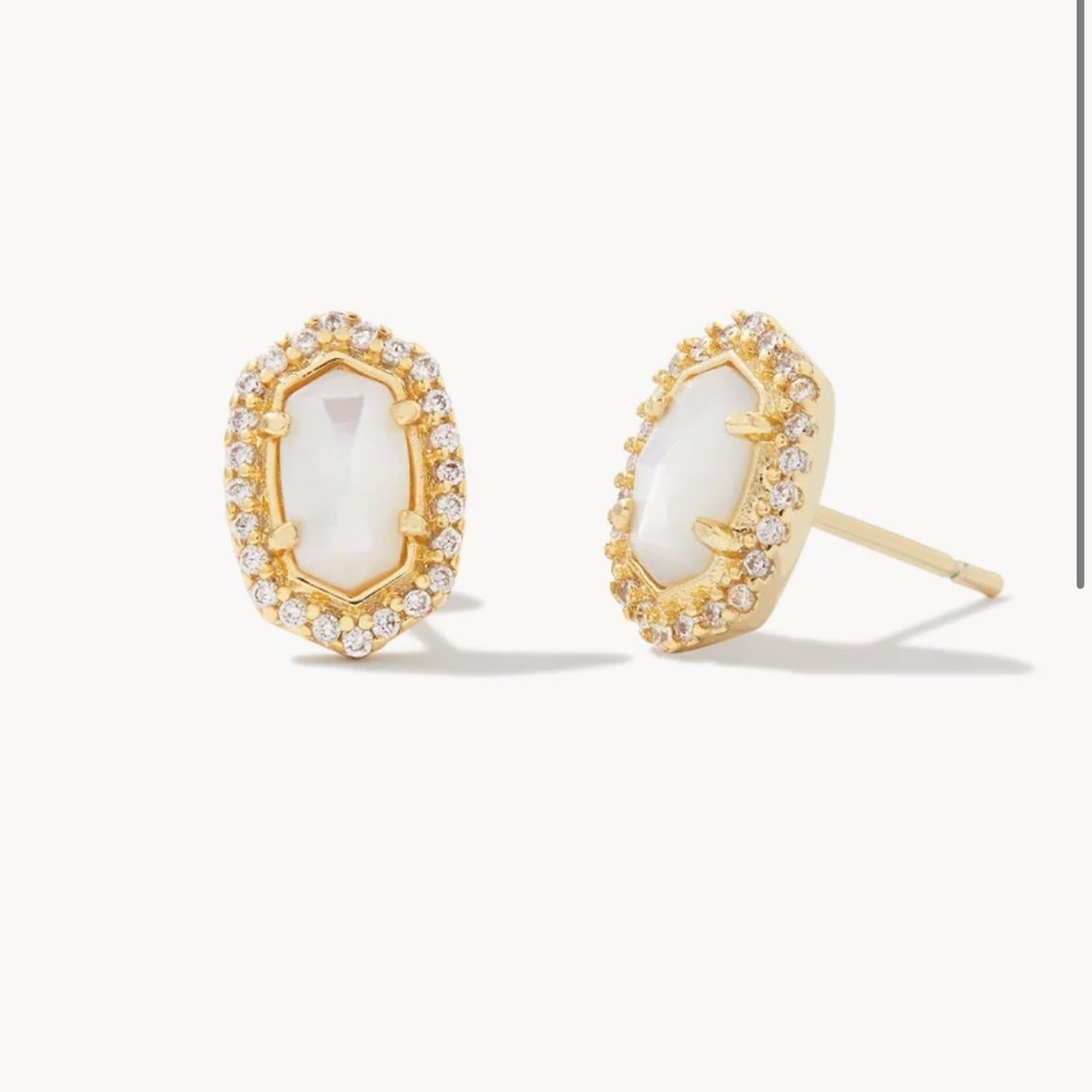 NWOT Kendra Scott case stud earring gold